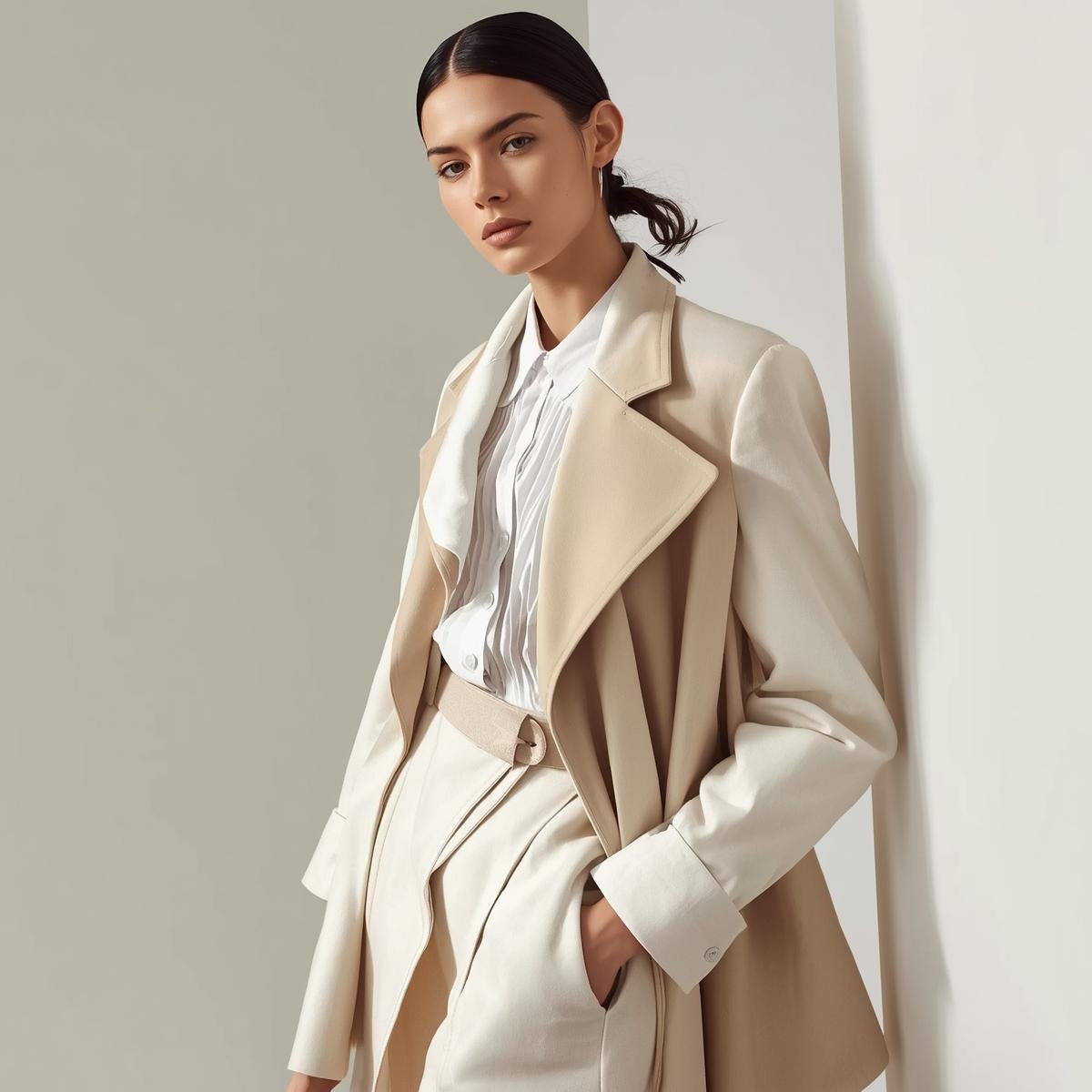 fashion phot with white, beige, neutral color scheme, artistic (4)