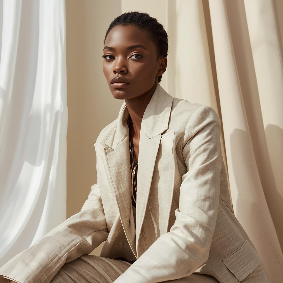 fashion phot with white, beige, neutral color scheme, artistic (5)